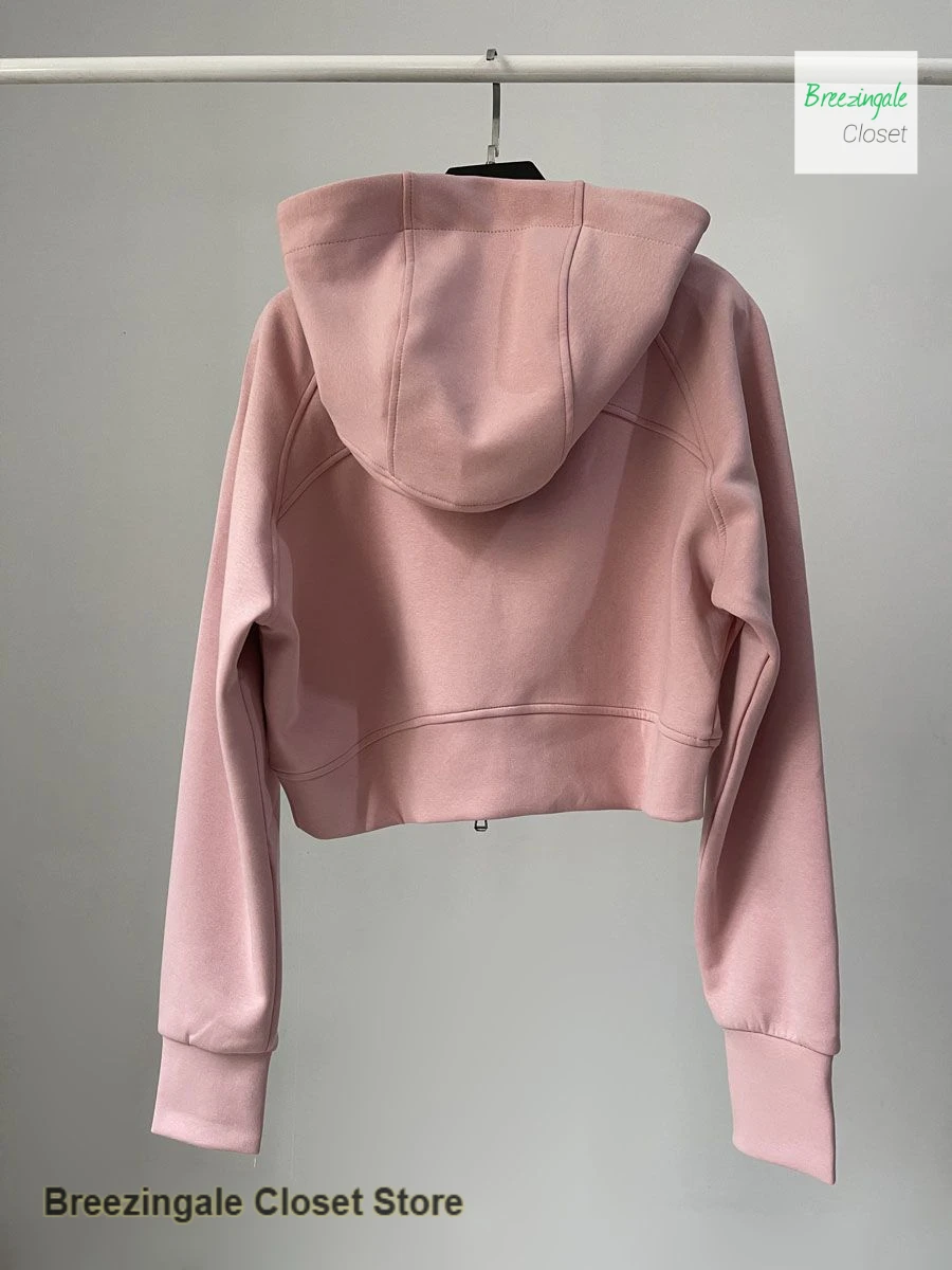 American spice girls fashionable air layer sports sweater women spring and autumn loose cardigan hooded solid color short coat