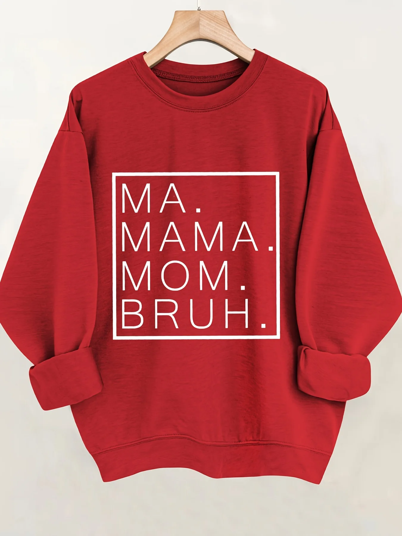 Women's Autumn and Winter Loose Casual Comfortable Letter Printed Thick Long-Sleeved Round Neck Hoodie Pullover