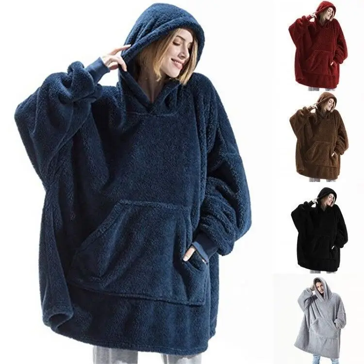 10 Colors Fleece Unisex Loose Hooded Coats Autumn Winter Add Velvet Lover Men And Women Pullover Sweatshirt FYY-9008
