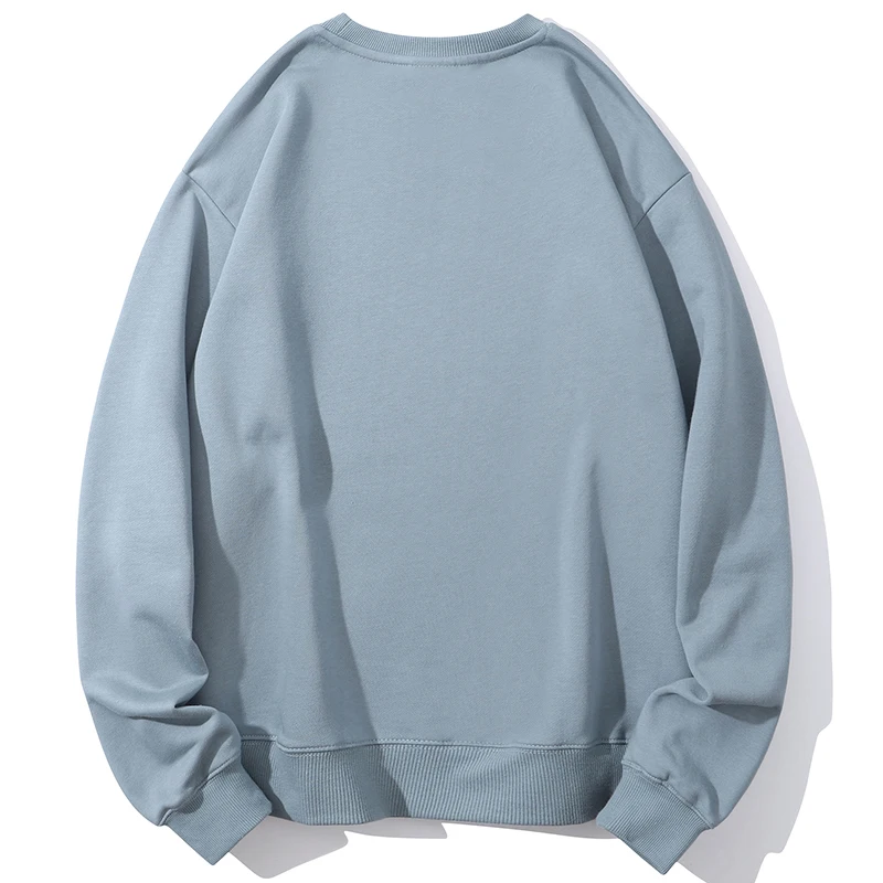 Embroidery Custom 100% Cotton Sweatshirt,Brand Loose Sweater,Autum Winter Long Sleeve Pullover,Vintage Woman Men Unisex  Clothes