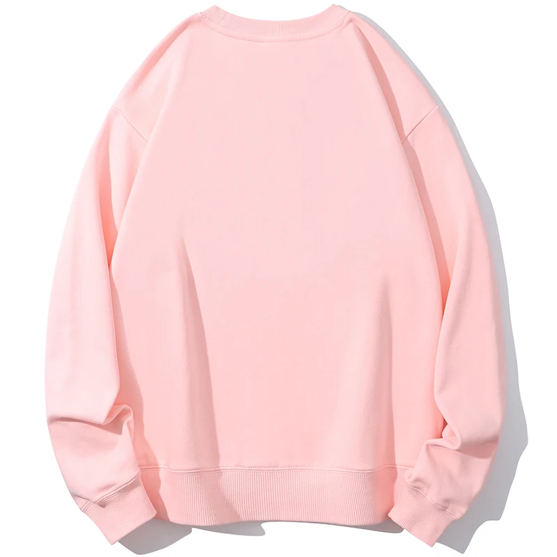 Embroidery Custom 100% Cotton Sweatshirt,Brand Loose Sweater,Autum Winter Long Sleeve Pullover,Vintage Woman Men Unisex  Clothes