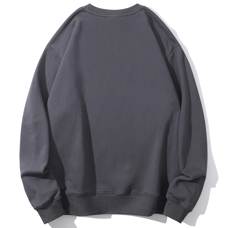 Embroidery Custom 100% Cotton Sweatshirt,Brand Loose Sweater,Autum Winter Long Sleeve Pullover,Vintage Woman Men Unisex  Clothes
