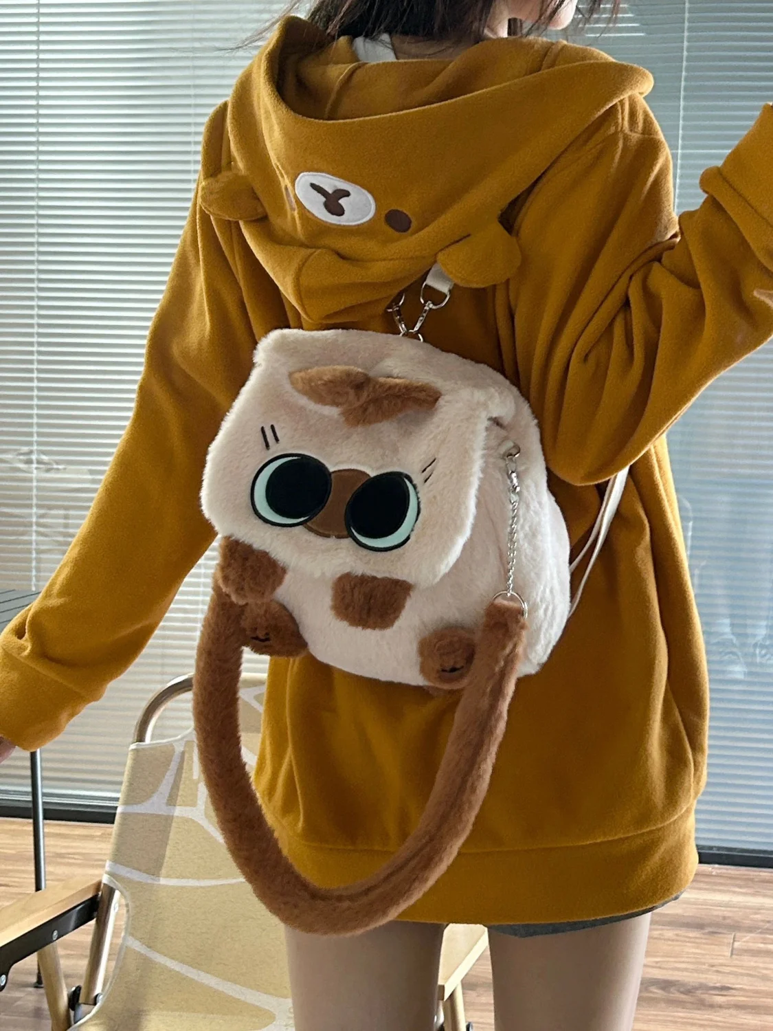 Deeptown Kawaii Zip Up Hoodies Women Oversized Japanese Girl Preppy Style Cute Bear Sweatshirts Sweet Lolita Embroidered Tops