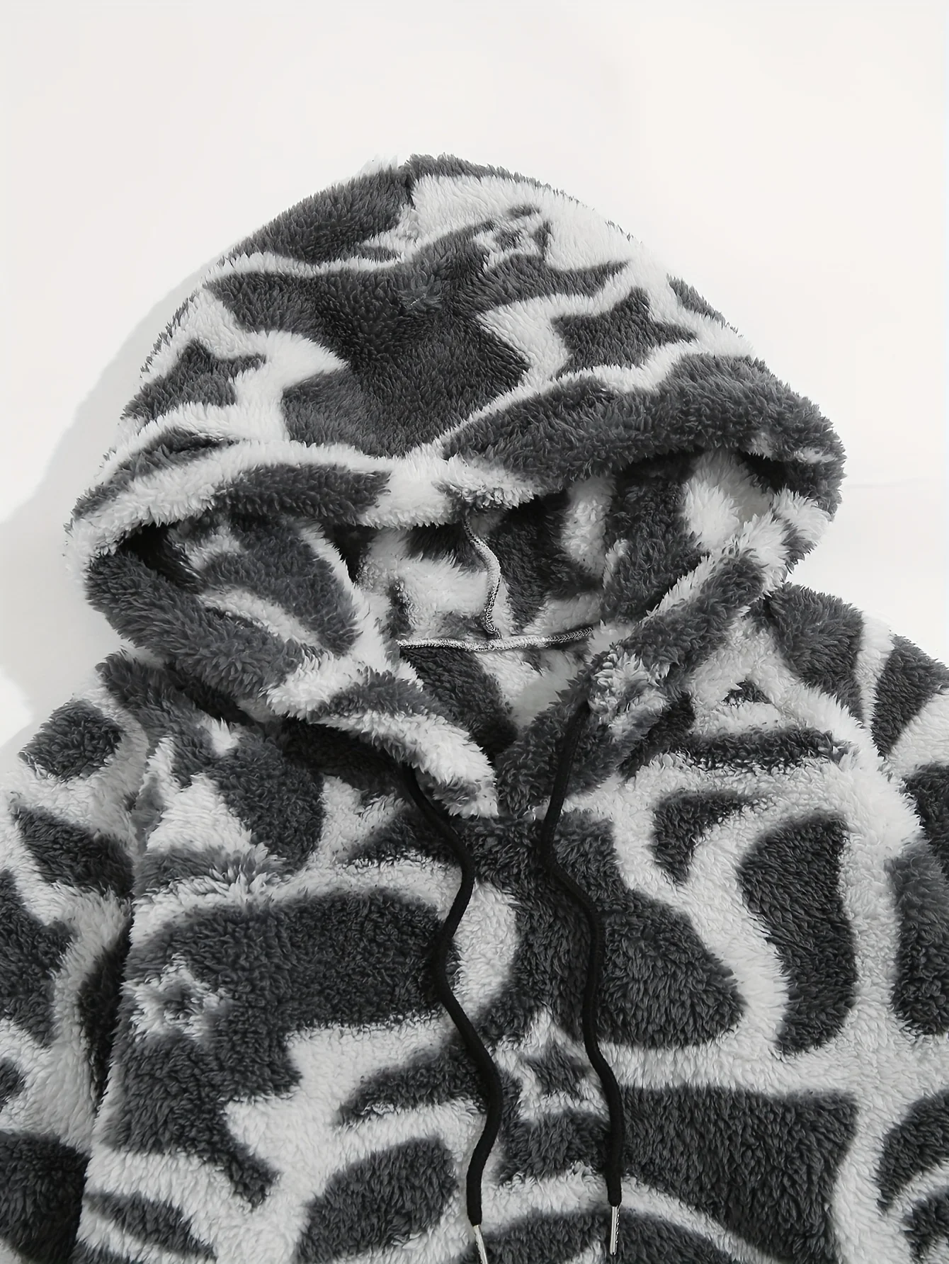 Retro Aztec Print Fleece Hoodie Cozy Oversized Western Sweatshirt Women Ethnic Hooded Sweatshirt Coat