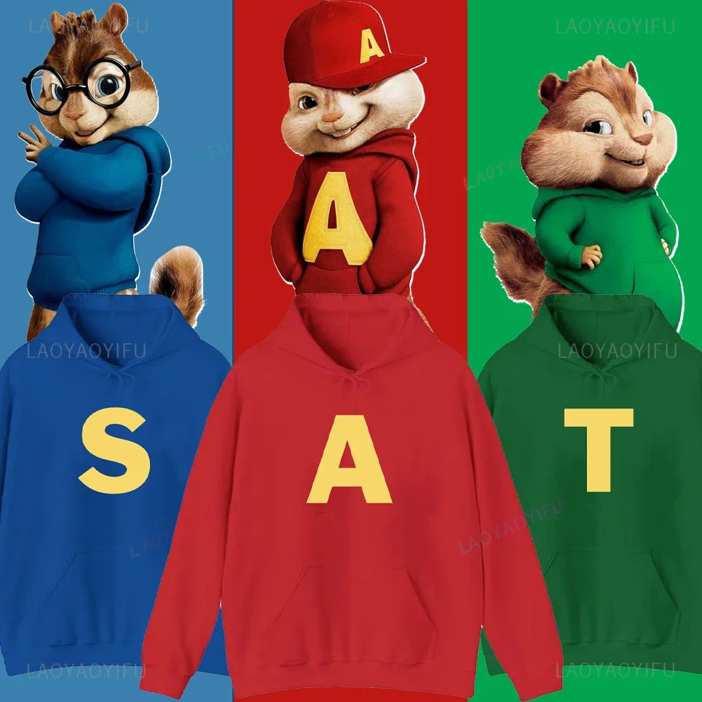 Alvin and The Chipmunks: The Squeakquel's Pullover Woman Manfashion Drop Shoulder Sweatshirt Is Available for Best Friend Hoodie