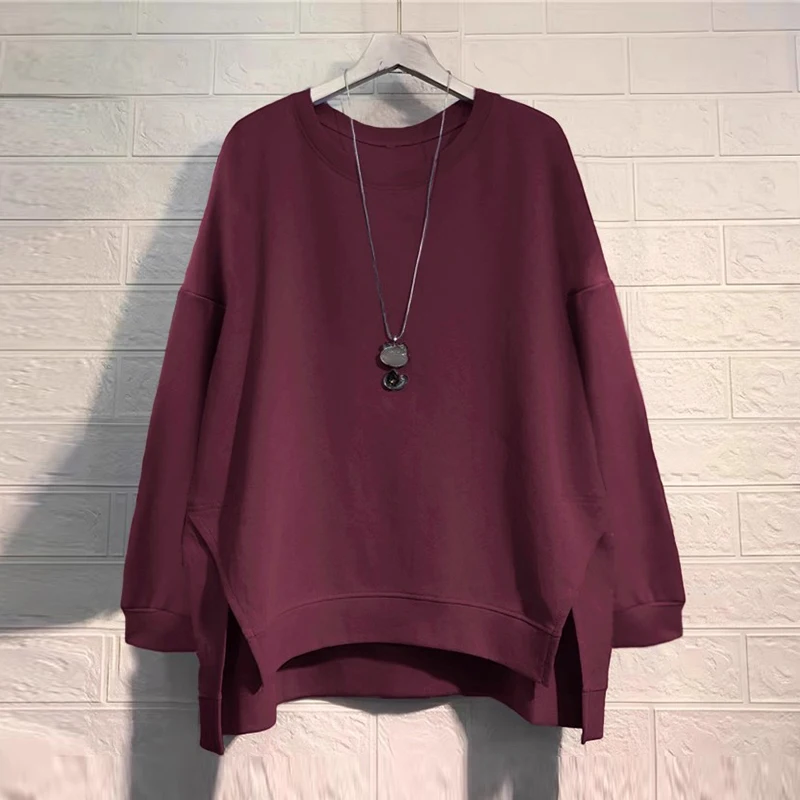 ZANZEA Vintage Sweatshirts Women Winter Pullovers Tops 2025 Autumn Long Sleeve Jumper O-Neck Casual Loose Solid Lady Sweatshirts