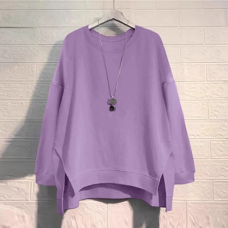 ZANZEA Vintage Sweatshirts Women Winter Pullovers Tops 2025 Autumn Long Sleeve Jumper O-Neck Casual Loose Solid Lady Sweatshirts