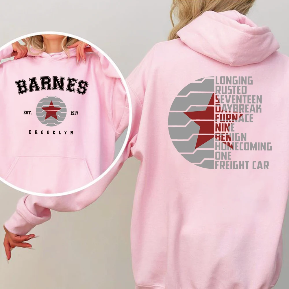 Vintage Bucky Barnes 1917 Hoodie Winter Soldier 2 Sided Sweatshirt Men Women Casual Hoodied Long Sleeves Pullover Casual Hoodies