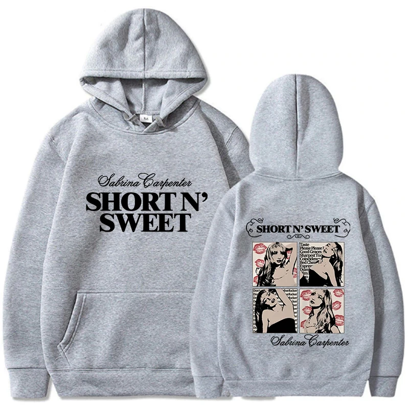 Sabrina Carpenter Short N' Sweet Hoodie Men Streetwear Aesthetic Casual Hoodies Unisex Autumn Winter Harajuku Hooded Sweatshirts