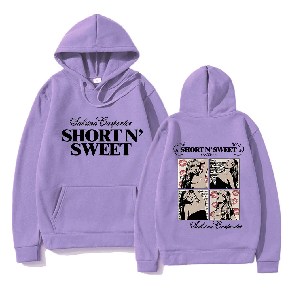 Sabrina Carpenter Short N' Sweet Hoodie Men Streetwear Aesthetic Casual Hoodies Unisex Autumn Winter Harajuku Hooded Sweatshirts