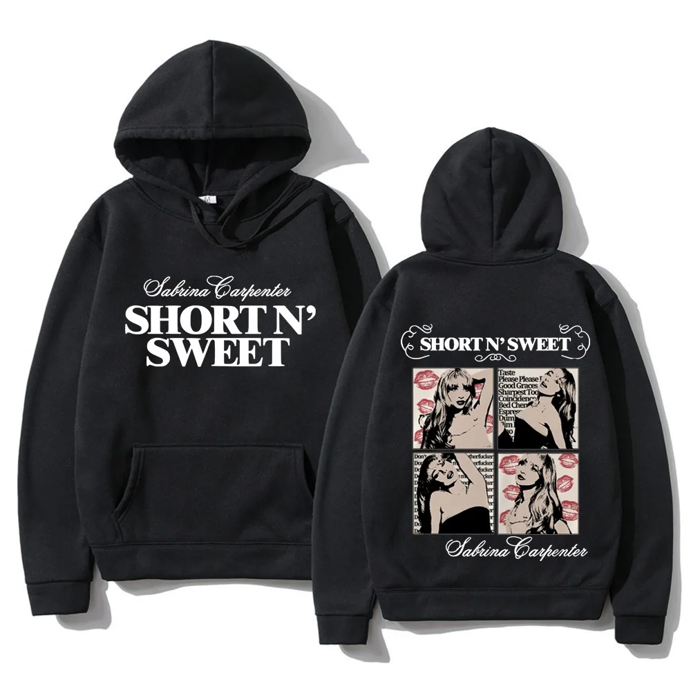Sabrina Carpenter Short N' Sweet Hoodie Men Streetwear Aesthetic Casual Hoodies Unisex Autumn Winter Harajuku Hooded Sweatshirts