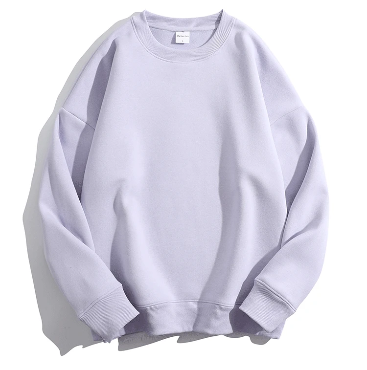 Soft Fleece Sweatshirt Women Sport Winter Clothes Warm Blue Round Neck Loose Pullovers Oversized Women Velvet Sweatshirt Black