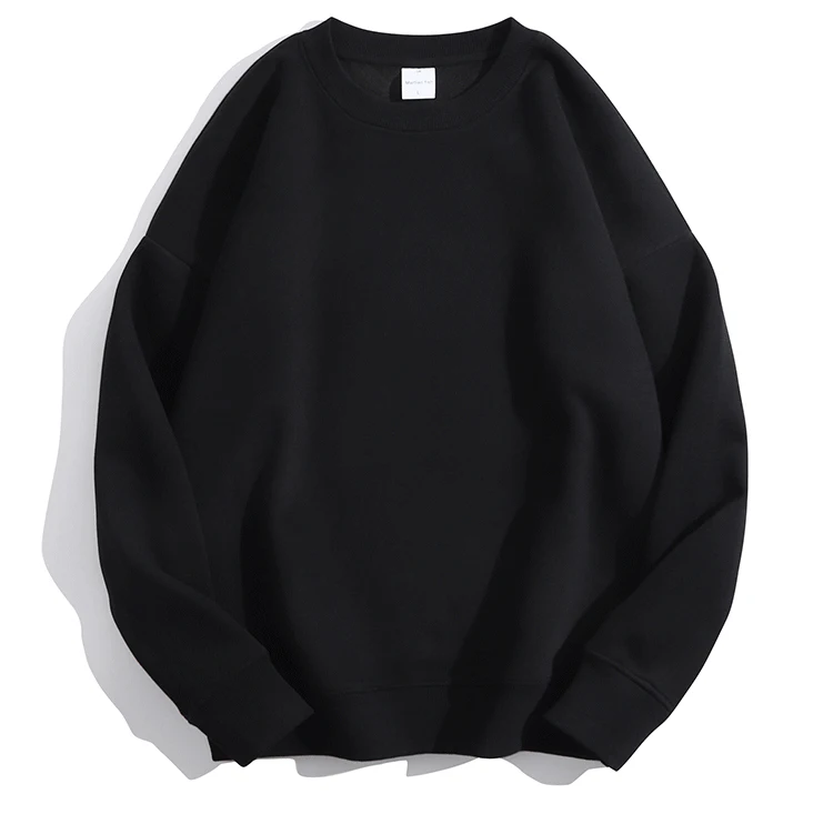 Soft Fleece Sweatshirt Women Sport Winter Clothes Warm Blue Round Neck Loose Pullovers Oversized Women Velvet Sweatshirt Black