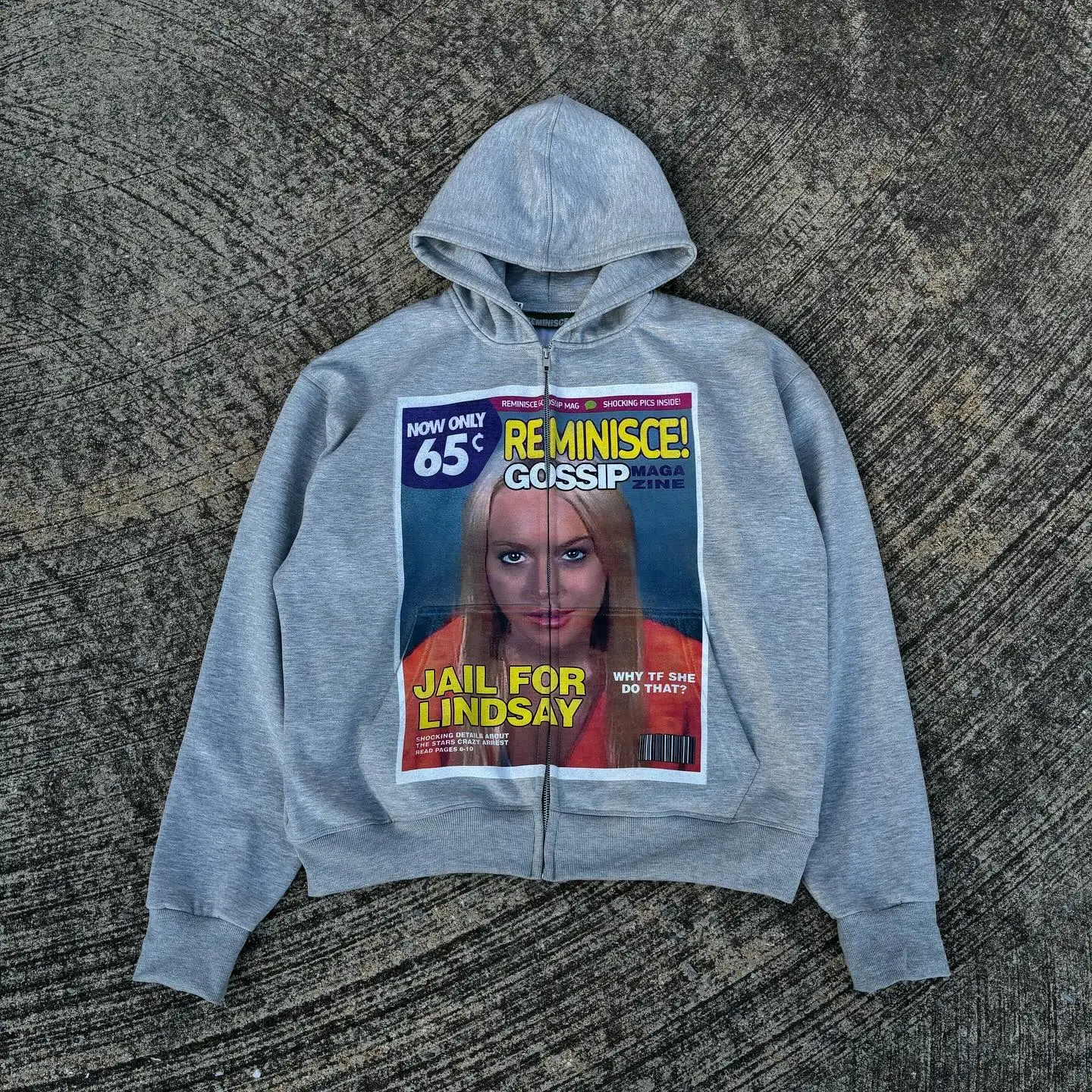 American Retro Zipper Hoodie Y2K Clothes Women Harajuku Hip Hop Gothic Character Graphics Oversized Hoodie Casual Zipper Jacket