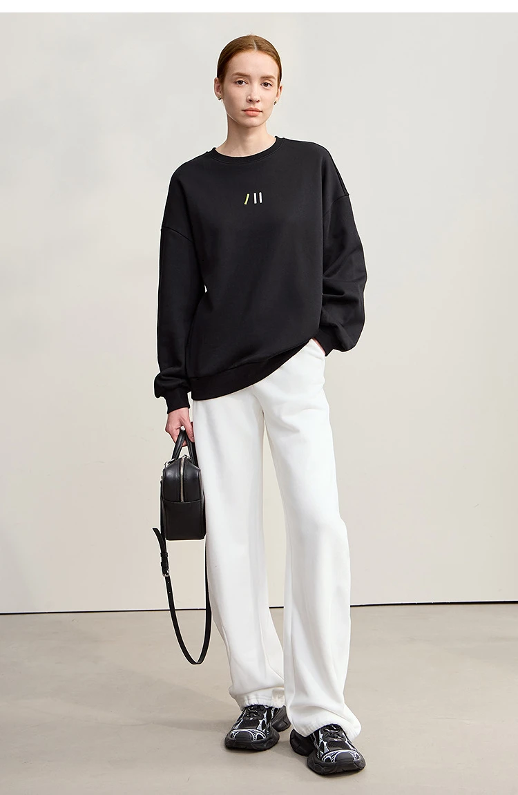 Amii Sweatshirt For Woman 2026 Winter New Casual Round Neck Long Sleeve Hoodie Women Loose Warm Pullover Versatile Top 12524080
