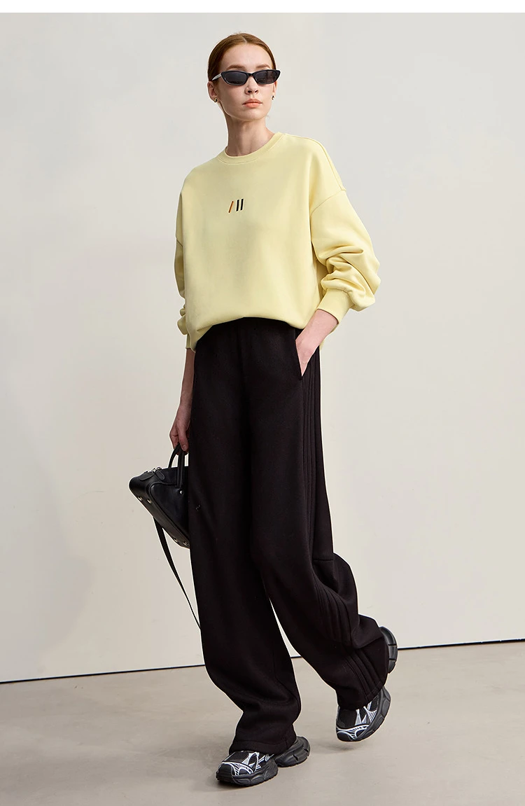 Amii Sweatshirt For Woman 2026 Winter New Casual Round Neck Long Sleeve Hoodie Women Loose Warm Pullover Versatile Top 12524080