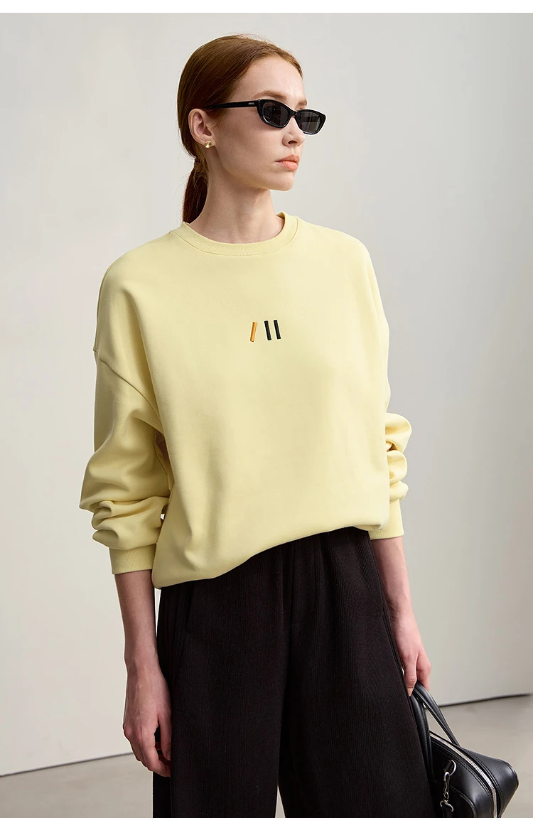 Amii Sweatshirt For Woman 2026 Winter New Casual Round Neck Long Sleeve Hoodie Women Loose Warm Pullover Versatile Top 12524080