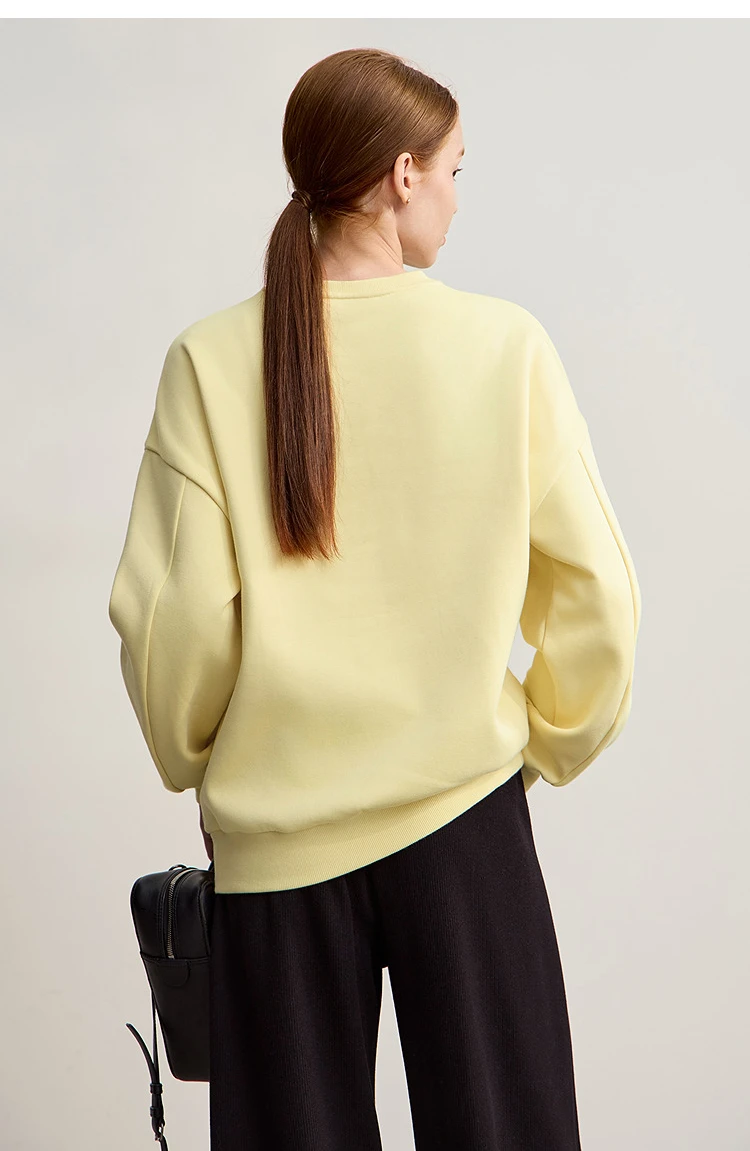 Amii Sweatshirt For Woman 2026 Winter New Casual Round Neck Long Sleeve Hoodie Women Loose Warm Pullover Versatile Top 12524080