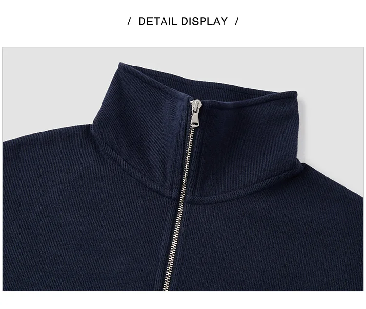 Semir Hoodie Women Winter Half-Zip Stand Collar Puppy Print Oversize Striped Fleece Pullover Layering Retro Warm Casual