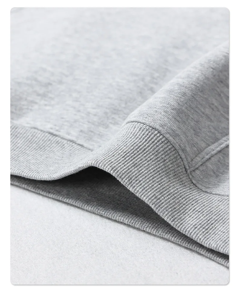 Custom LOGO men's 350G heavy autumn winter new cotton and polyester loose fleece sweater hooded sweatpants couple two-piece set