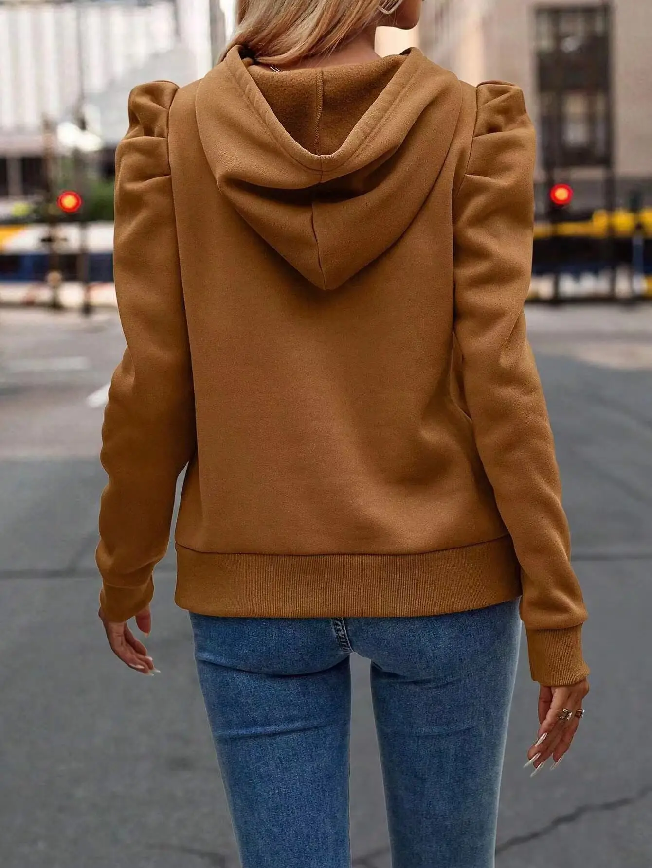 New Autumn Gothic Style Casual Long-Sleeved Hooded Short Sweater Jacket Women Fashion Zipper Sports Hoodies Y2K Sweatshirt