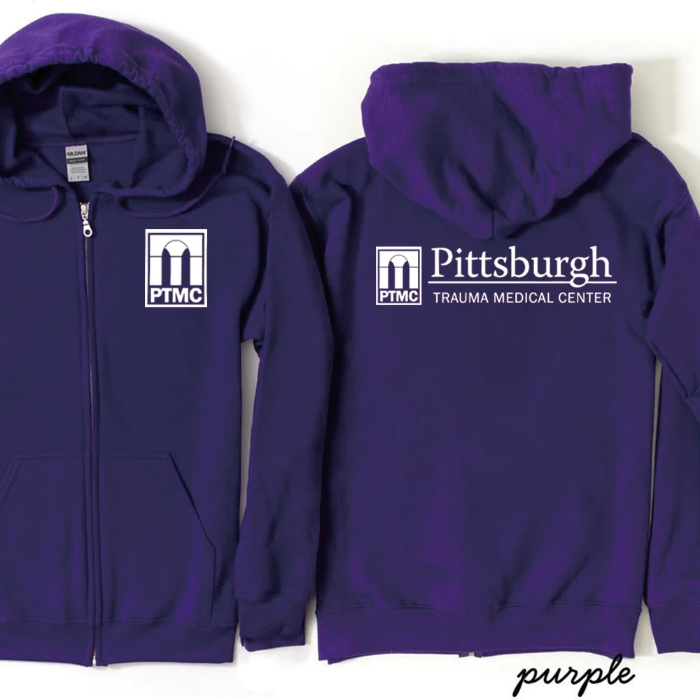 The Pitt PTMC Zipped Hoodie Pittsburgh Trauma Medical Center Hooded TV Series Sweatshirt Doctor Sweater Trendy Aesthetic Hoodies
