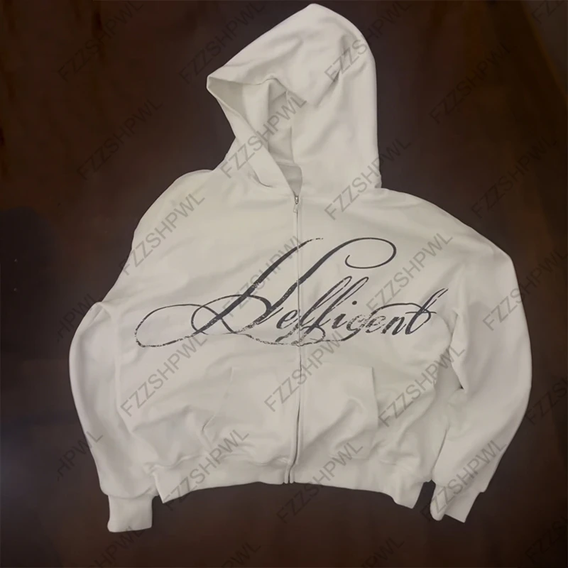 Women's Retro Letter Print Casual Hooded Sweatshirt Spring and Autumn Long Sleeve Hoodie Jacket Streetwear Fashion Trend Designs