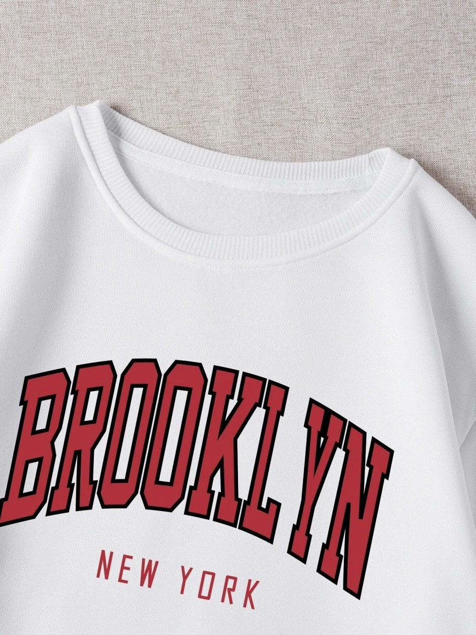 Brooklyn New Work Printed Hoodies Women Cotton Colorful Clothes Basic Trend Hooded Tops Be Durable Harajuku Hoodie Womens