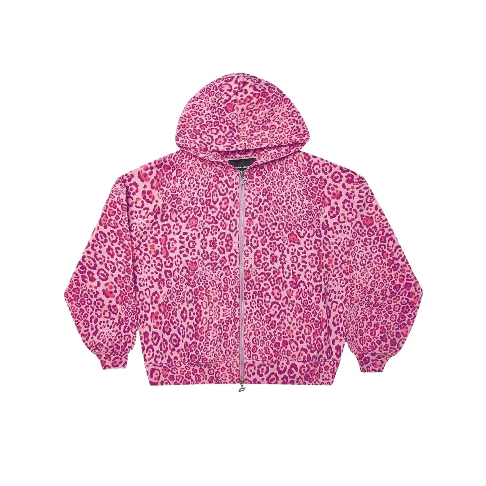 Women Chic Leopard Printed Y2k Hoodies Oversize Hooded Jackets Boyfriend Full Zipper Long Sleeve Casual Hip Hop Sweatshirts