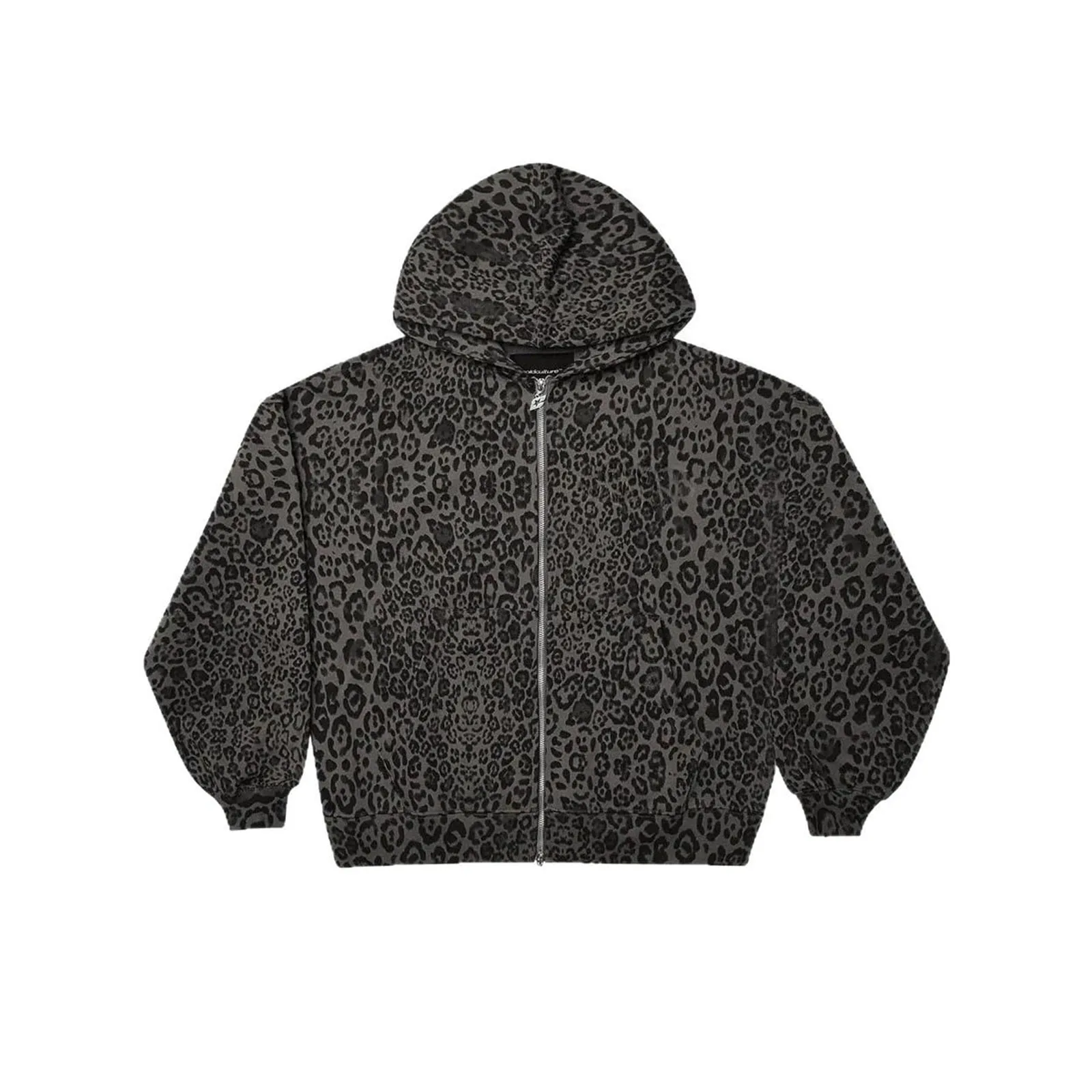 Women Chic Leopard Printed Y2k Hoodies Oversize Hooded Jackets Boyfriend Full Zipper Long Sleeve Casual Hip Hop Sweatshirts