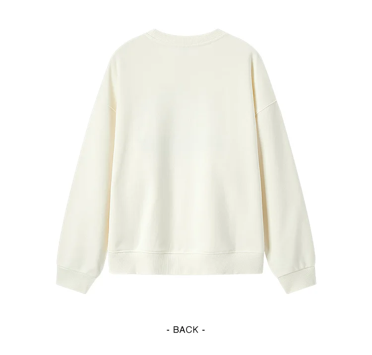 Semir Sweater Women Oversize Heating and Antibacterial 2024 New Winter Embroidered Fleece Top