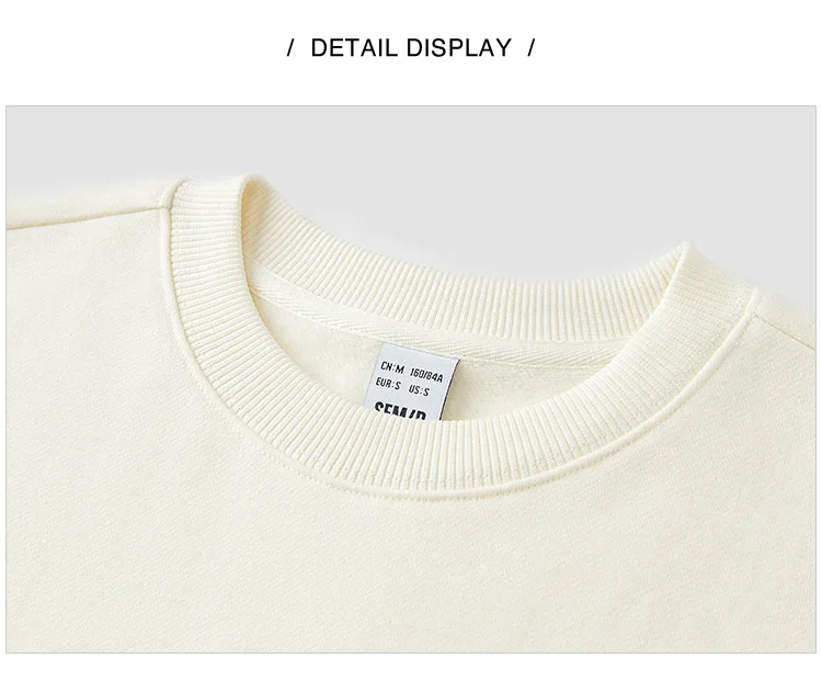 Semir Sweater Women Oversize Heating and Antibacterial 2024 New Winter Embroidered Fleece Top