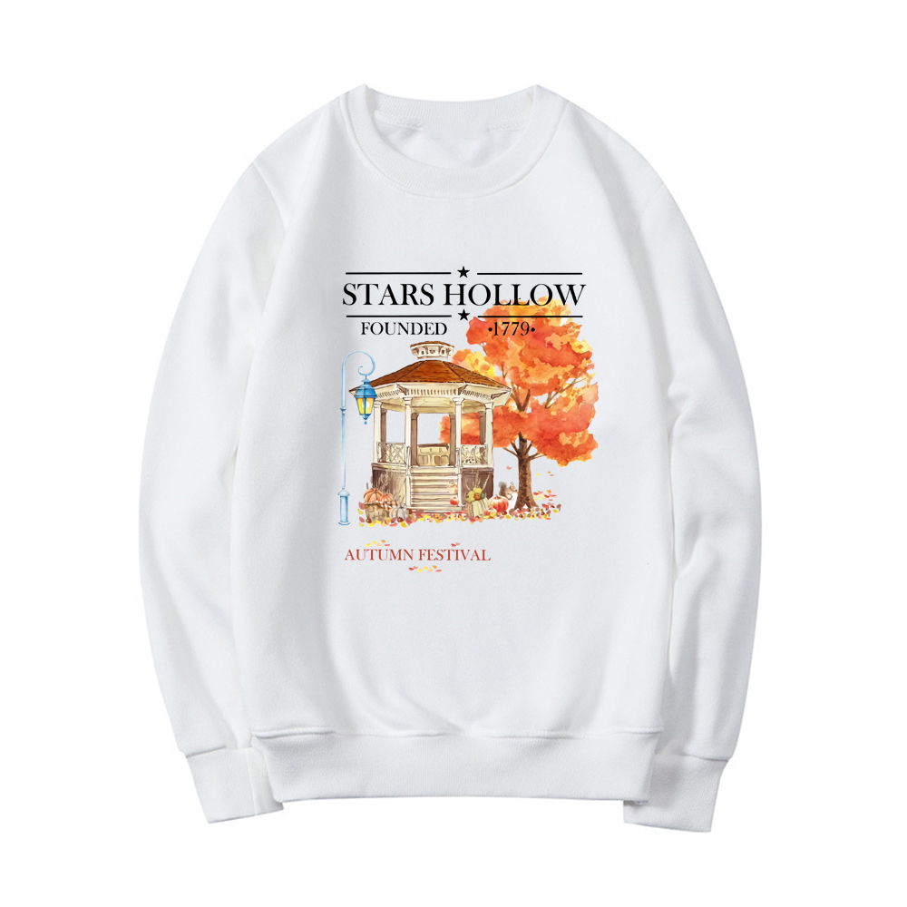 Stars Hollow Fall Crewneck Sweatshirt TV Show Inspired Hoodies Harajuku Graphic Hoodie Streetwear Women Top Unisex Sweatshirts
