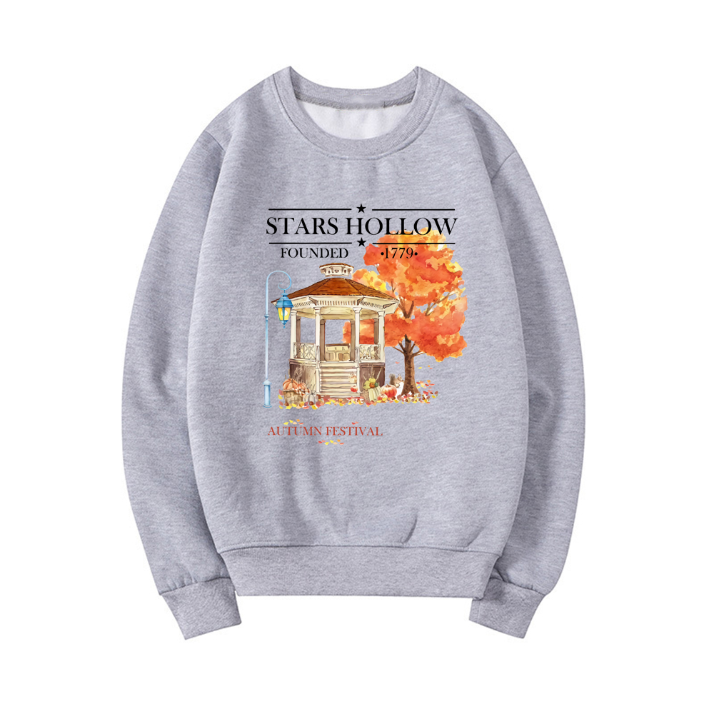 Stars Hollow Fall Crewneck Sweatshirt TV Show Inspired Hoodies Harajuku Graphic Hoodie Streetwear Women Top Unisex Sweatshirts