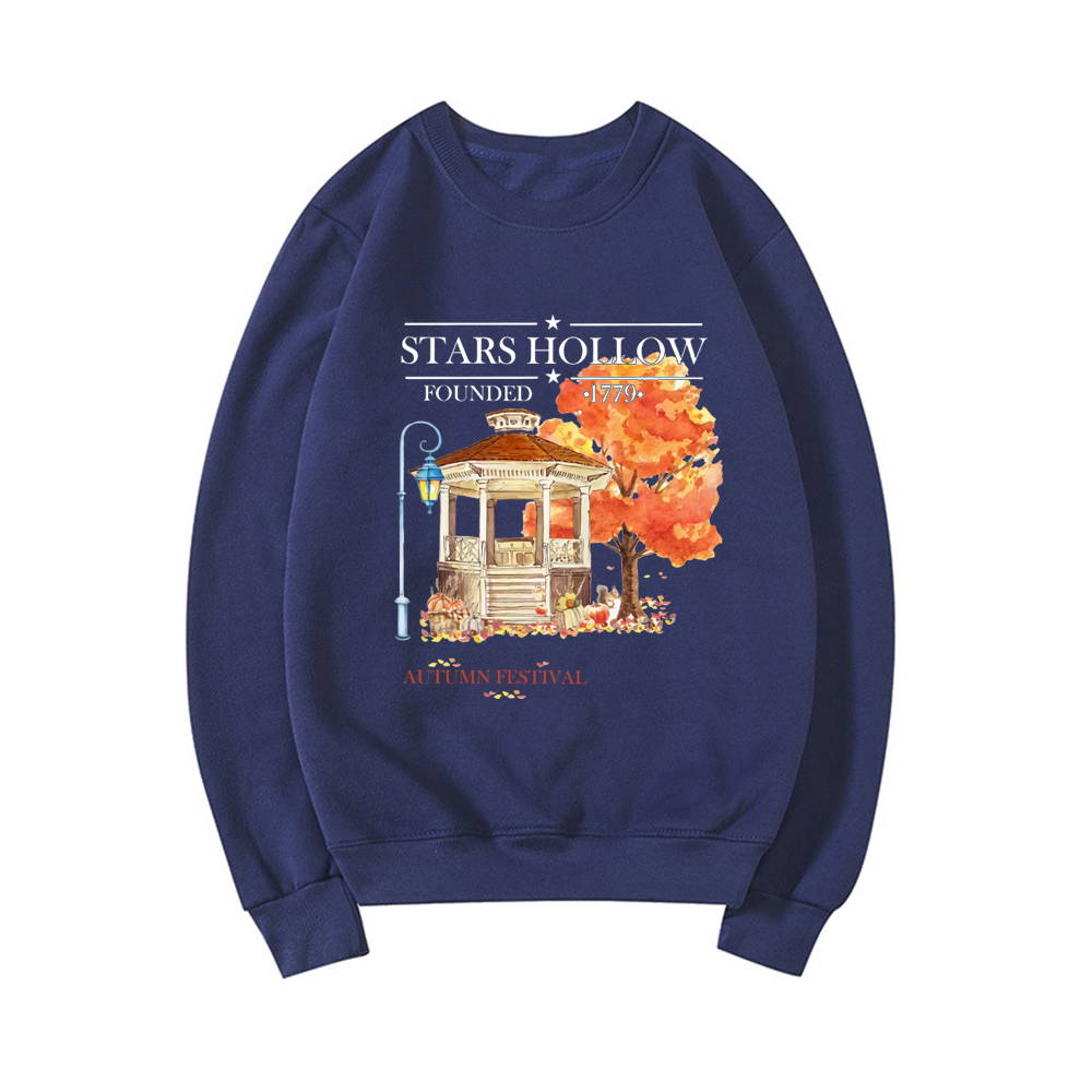 Stars Hollow Fall Crewneck Sweatshirt TV Show Inspired Hoodies Harajuku Graphic Hoodie Streetwear Women Top Unisex Sweatshirts