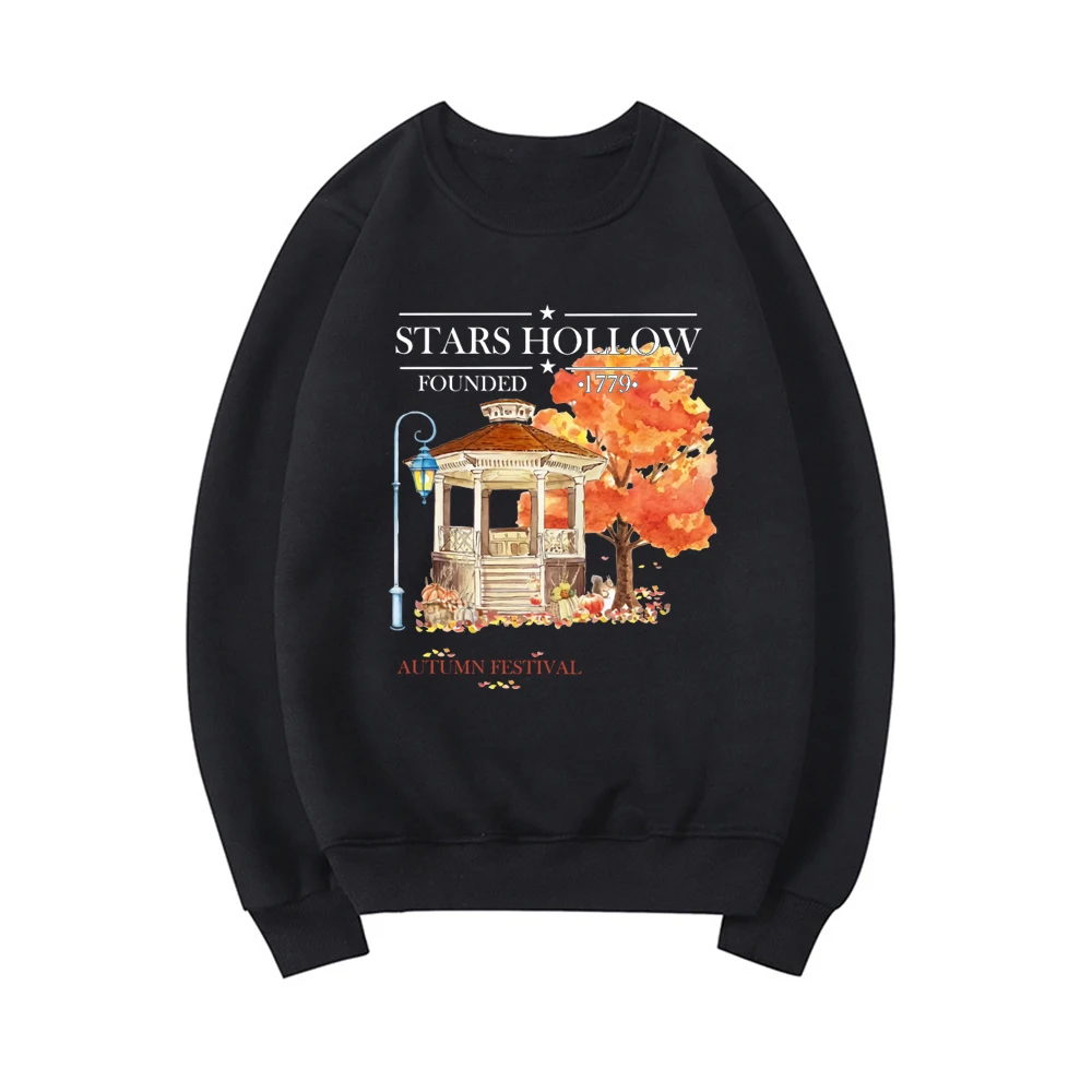 Stars Hollow Fall Crewneck Sweatshirt TV Show Inspired Hoodies Harajuku Graphic Hoodie Streetwear Women Top Unisex Sweatshirts