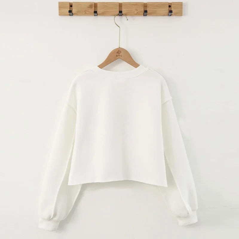 Vintage High Quality Oversized Women Sweatshirt Hoodies Casual Loose Vintage Long Sleeve Harajuku Streetwear Crop Pullover