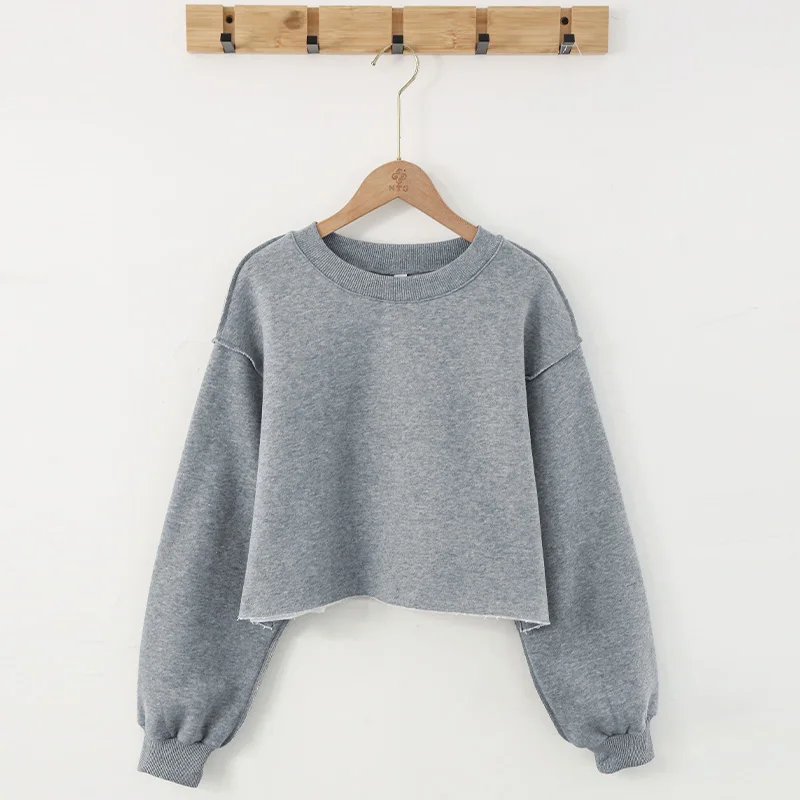 Vintage High Quality Oversized Women Sweatshirt Hoodies Casual Loose Vintage Long Sleeve Harajuku Streetwear Crop Pullover