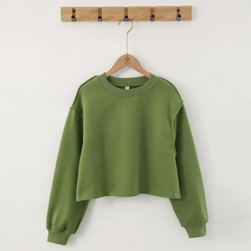 Vintage High Quality Oversized Women Sweatshirt Hoodies Casual Loose Vintage Long Sleeve Harajuku Streetwear Crop Pullover