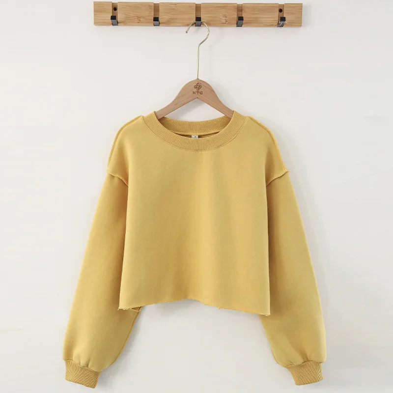 Vintage High Quality Oversized Women Sweatshirt Hoodies Casual Loose Vintage Long Sleeve Harajuku Streetwear Crop Pullover