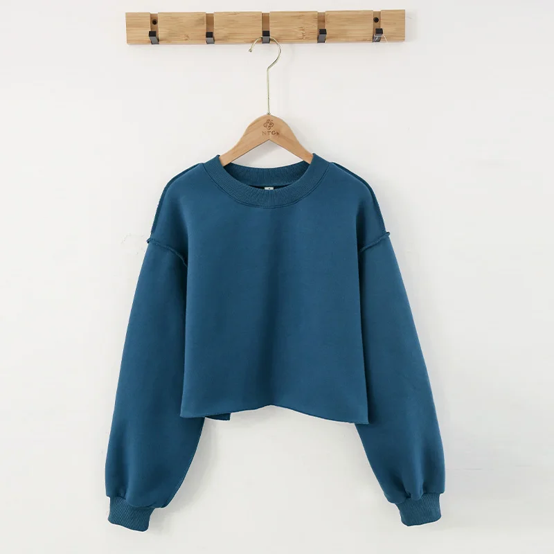 Vintage High Quality Oversized Women Sweatshirt Hoodies Casual Loose Vintage Long Sleeve Harajuku Streetwear Crop Pullover