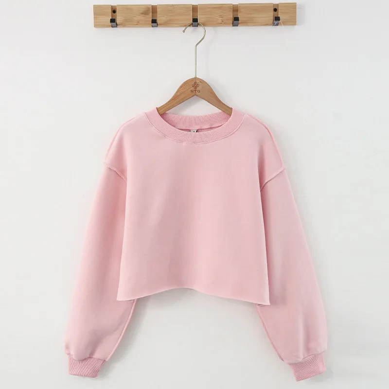 Vintage High Quality Oversized Women Sweatshirt Hoodies Casual Loose Vintage Long Sleeve Harajuku Streetwear Crop Pullover