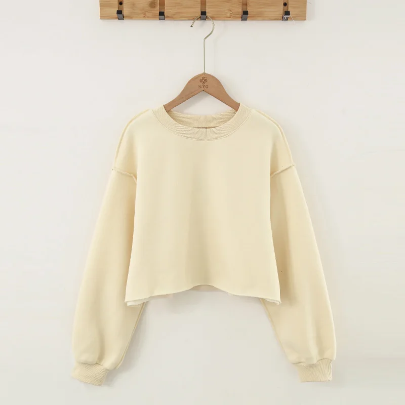 Vintage High Quality Oversized Women Sweatshirt Hoodies Casual Loose Vintage Long Sleeve Harajuku Streetwear Crop Pullover