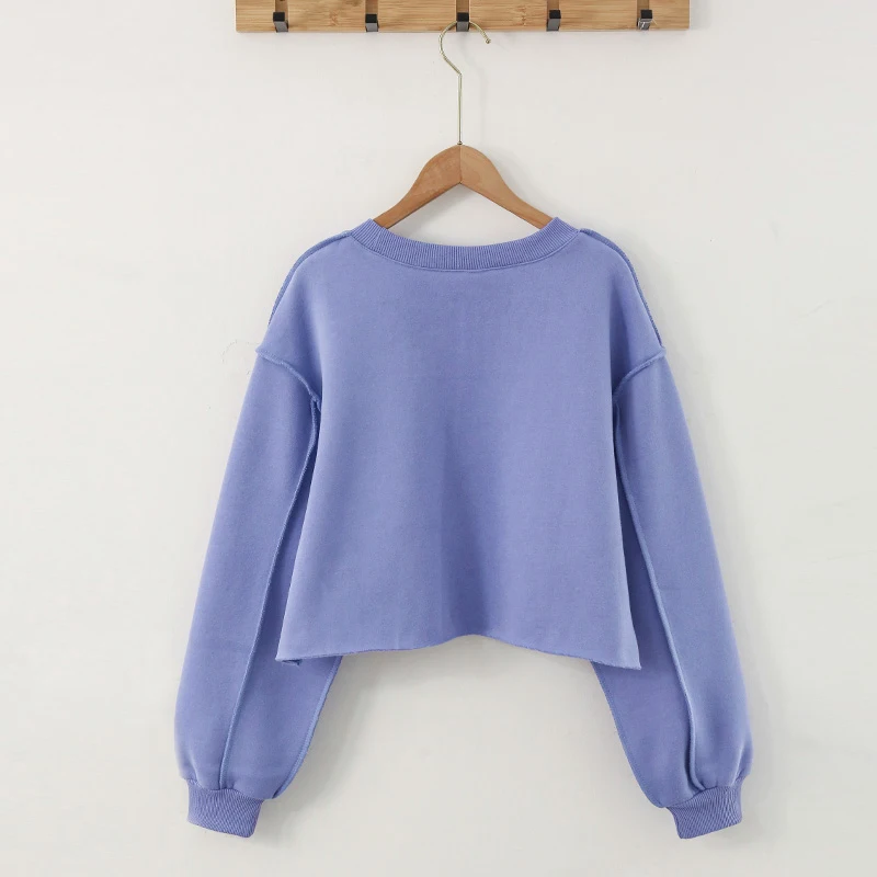 Vintage High Quality Oversized Women Sweatshirt Hoodies Casual Loose Vintage Long Sleeve Harajuku Streetwear Crop Pullover