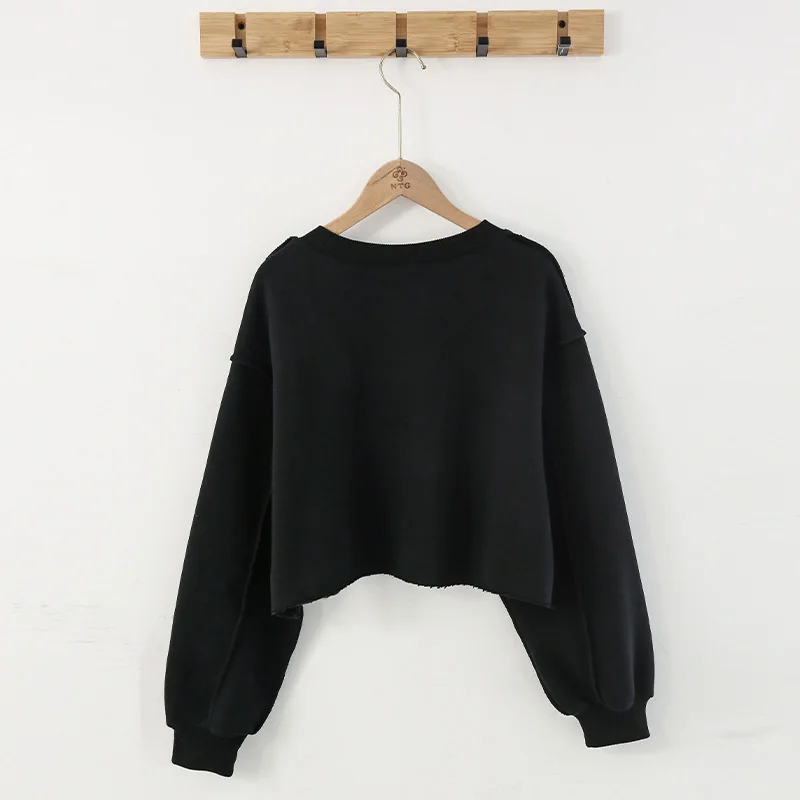 Vintage High Quality Oversized Women Sweatshirt Hoodies Casual Loose Vintage Long Sleeve Harajuku Streetwear Crop Pullover