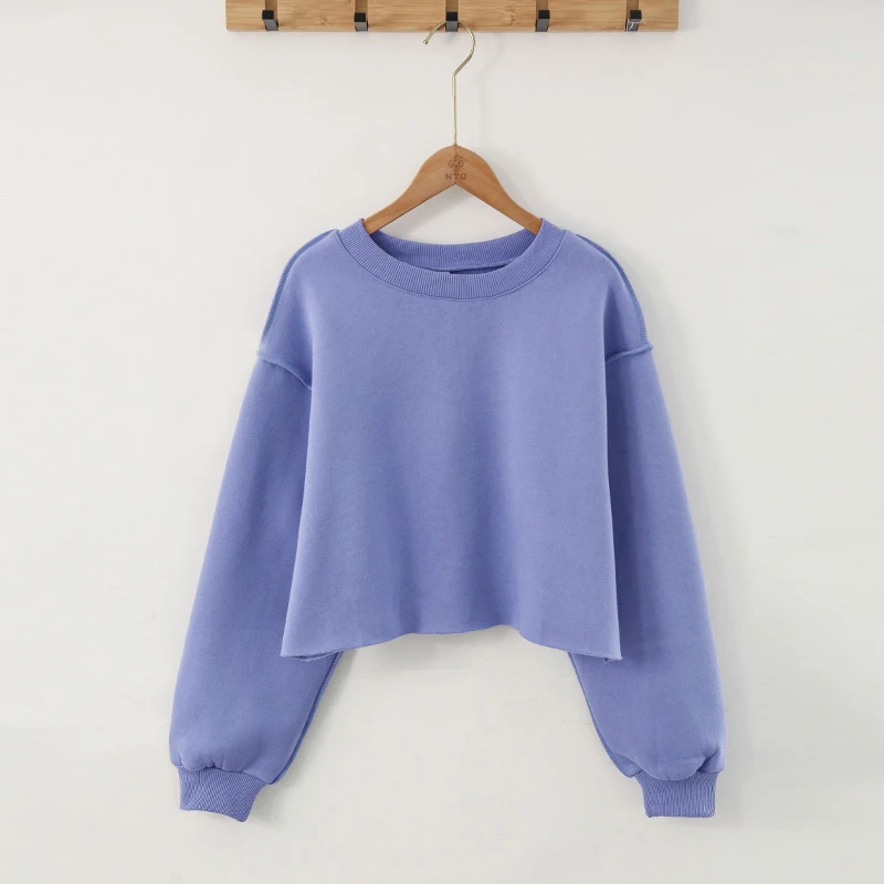 Vintage High Quality Oversized Women Sweatshirt Hoodies Casual Loose Vintage Long Sleeve Harajuku Streetwear Crop Pullover