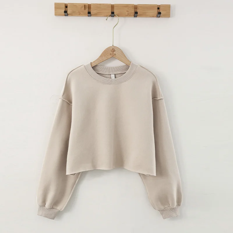 Vintage High Quality Oversized Women Sweatshirt Hoodies Casual Loose Vintage Long Sleeve Harajuku Streetwear Crop Pullover
