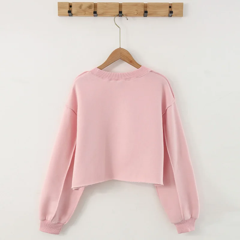 Vintage High Quality Oversized Women Sweatshirt Hoodies Casual Loose Vintage Long Sleeve Harajuku Streetwear Crop Pullover