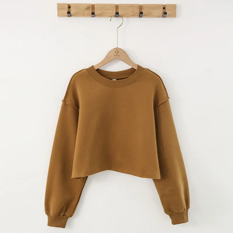 Vintage High Quality Oversized Women Sweatshirt Hoodies Casual Loose Vintage Long Sleeve Harajuku Streetwear Crop Pullover