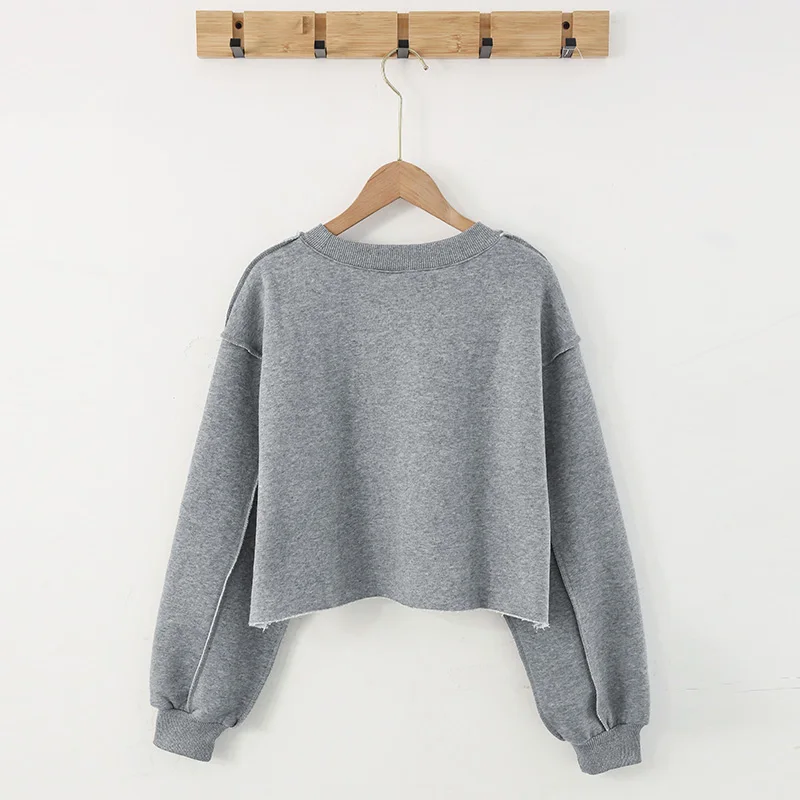 Vintage High Quality Oversized Women Sweatshirt Hoodies Casual Loose Vintage Long Sleeve Harajuku Streetwear Crop Pullover